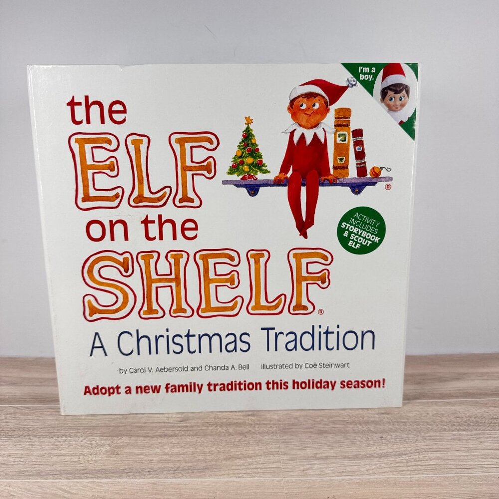 Elf on the Shelf Book Boy Elf Blue Eyes‎ Box Blank Adoption Page Extra Clothes